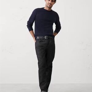 Banana Republic STANDARD-FIT MINI RIBBED PULLOVER TOP